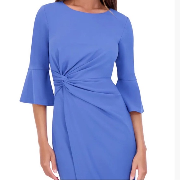 Kenzie size 8 bell sleeve twist front sheath dress, classy, great condition - Picture 2 of 8